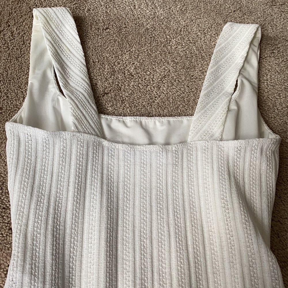 Astr White Ribbed Bodysuit - Picture 3 of 4